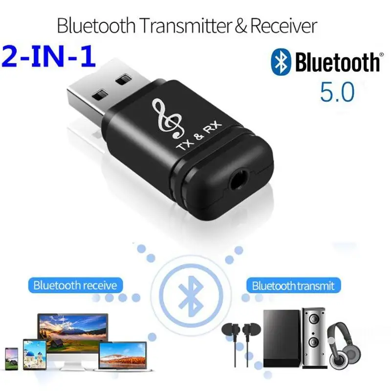 Беспроводной 5,0 bluetooth-передатчик аудио bluetooth-приемник USB для ТВ телефона ПК стерео аудио музыкальный адаптер для динамика наушников