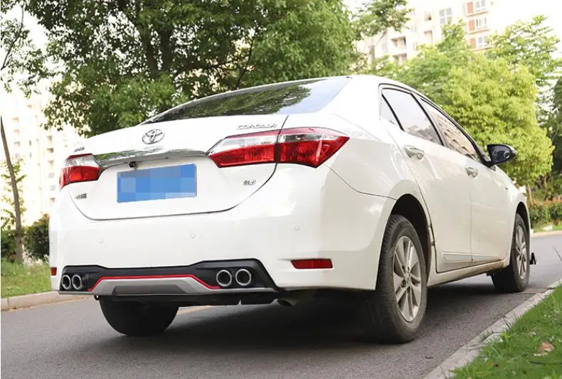 Для Toyota Corolla ABS задний бампер диффузор защитные бамперы для- Corolla набор бампер задний спойлер
