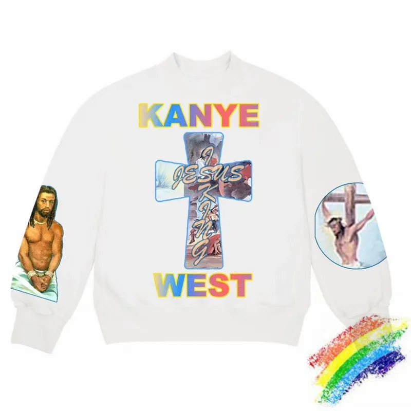 Свитшоты Kanye с изображением Уэста Иисуса короля для мужчин и женщин 3D цифровая