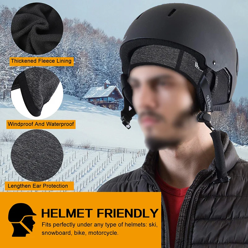 Высокое качество WEST BIKING, как для мужчин, так и для женщин, Велоспорт Кепки зимние Термальность ветрозащитная спортивная шапка Черный, серый цвет, ткань не скатывается