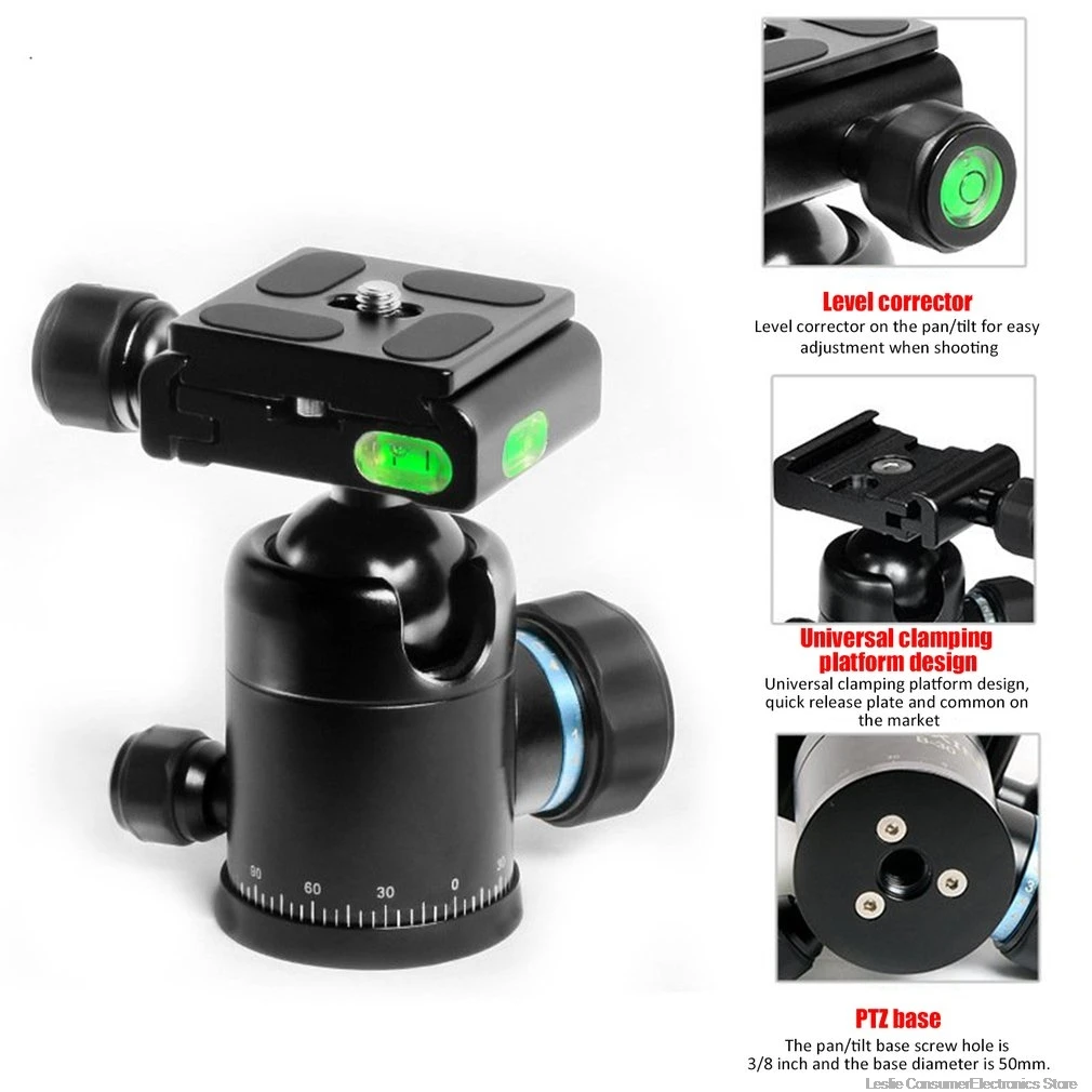 

Camera Portable photo Camera Video heads mount ballhead 360 degree rotating Panoramic Shoot ball head dropshipping
