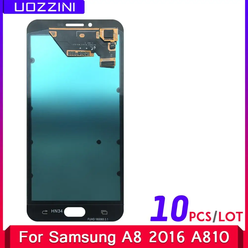 10 шт./лот протестированный AMOLED lcd s для Samsung Galaxy A8 A8100 A810 ЖК-дисплей с сенсорным экраном дигитайзер сборка
