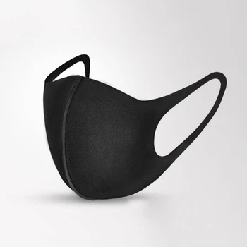 

Dustproof Earloop Adult Masks Washable Non-Disposable Masks Black Ice Silk Cotton Breathable Cool Handsome Mask