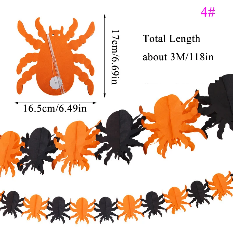 Креативные Вечерние Декорации для хеллоуина с привидением головы паука сцены