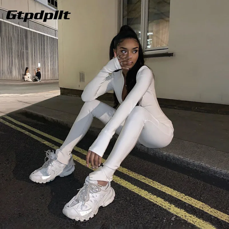 Gtpdpllt Casual Fitness Sporty Rompers Womens Jumpsuits Workout Zipper Activewear Long Sleeve Skinny Solid Jumpsuits Autumn 2019 Gtpdpllt Casual Fitness Sporty Rompers Womens Jumpsuits Workout Zipper Activewear Long Sleeve Skinny Solid Jumpsuits Autumn 2019
