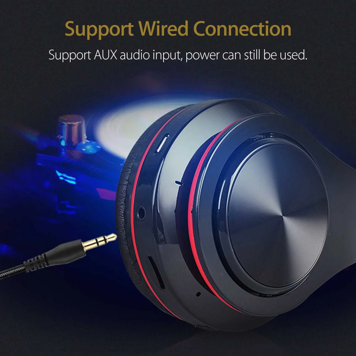 Bluetooth 5,0, беспроводные стерео наушники, складная гарнитура с микрофоном, FM, TF карта, 3,5 мм, AUX USB, для iPhone, для телефона Xiaomi