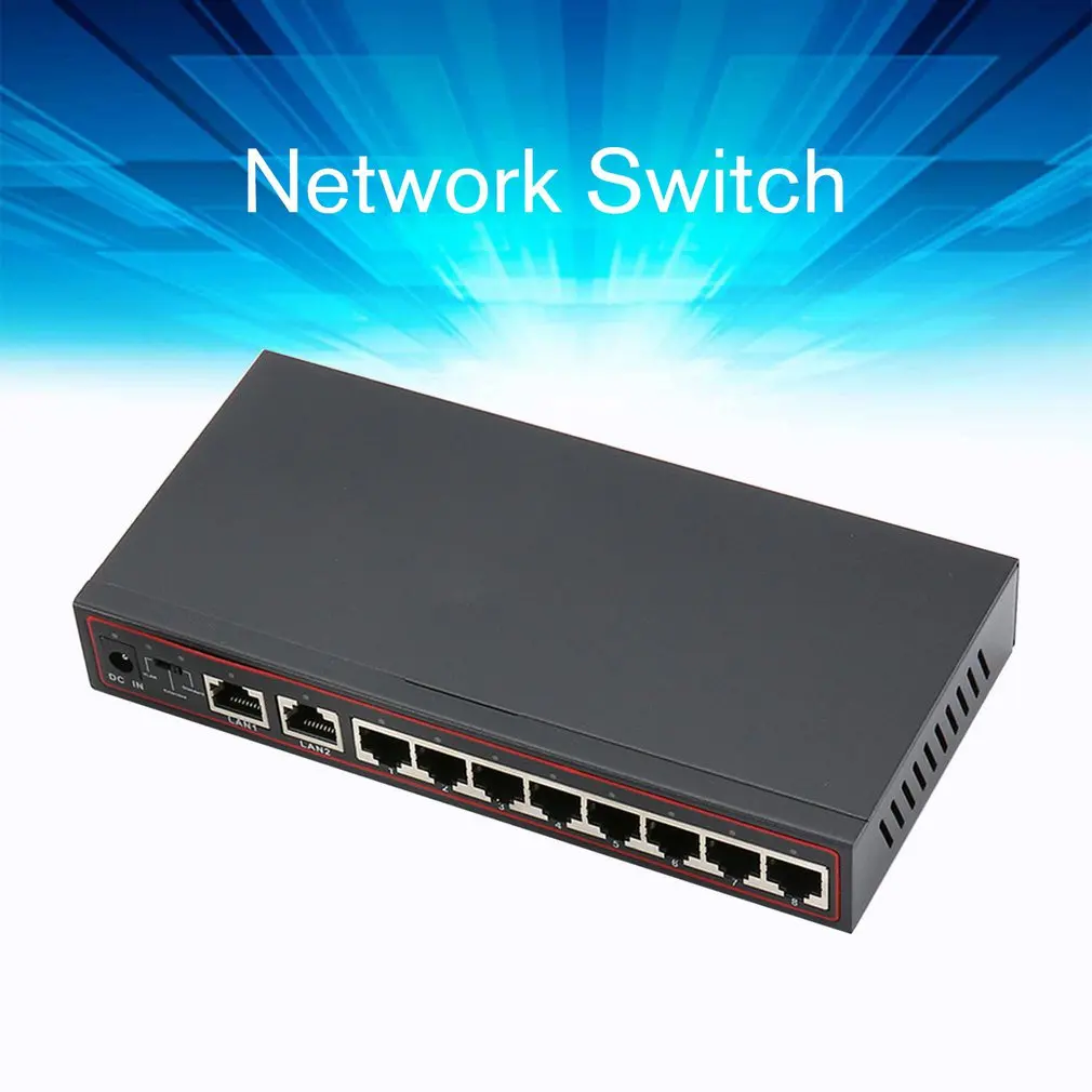 8+ 2 порта 100 Мбит/с коммутатор SPOE быстрая мощность по Ethernet коммутатор SPOE сетевой смарт-коммутатор Прямая поставка
