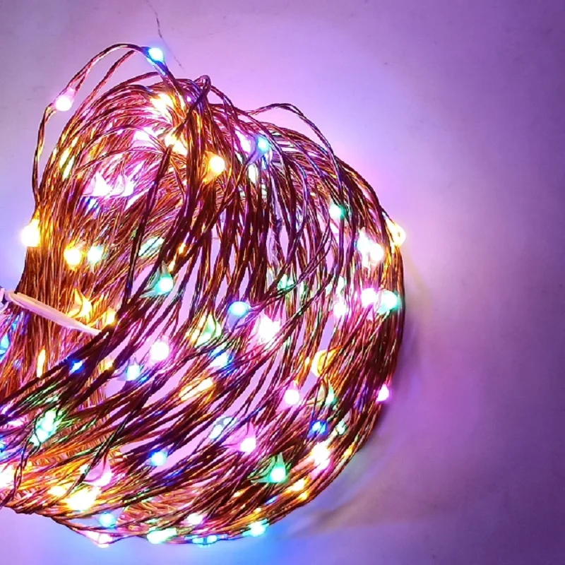 

10M LED String Light Waterproof LED Copper Wire Lighting Christmas Party Wedding Indoor Decoration Lamp Red Green Blue Yellow