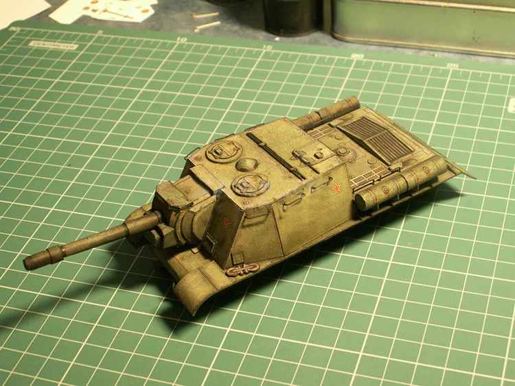 1:35 СССР ISU-152 тяжелый пистолет DIY 3D бумажные карты модели строительные наборы строительные игрушки развивающие игрушки Военная Модель