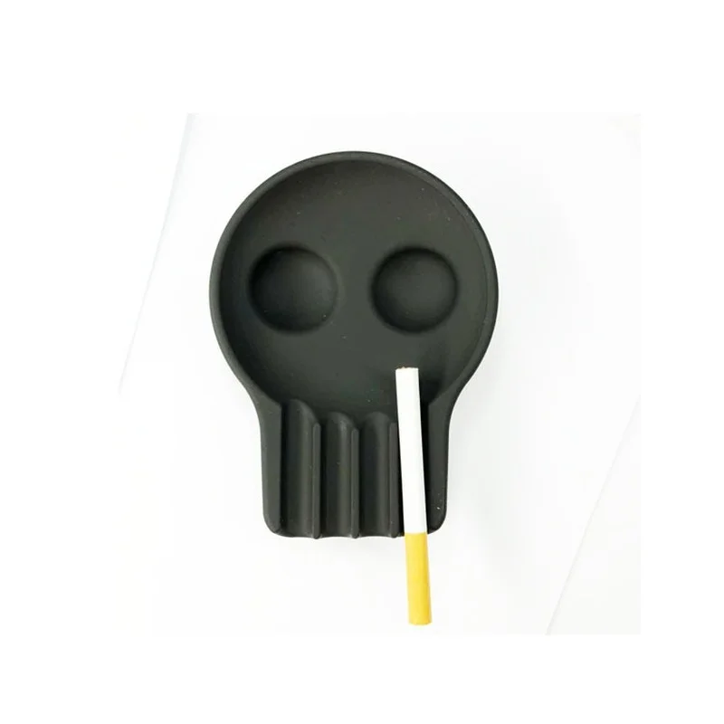 Creative Skull Ashtrays Silica Gel Interesting Smoke Tray Cigarette