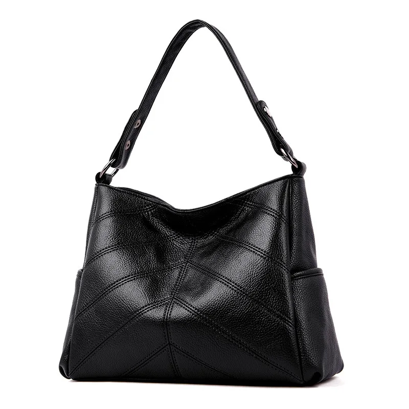 

New Todt Bag Women's Bag Korean version of fashion embroidered line women's PU one-shoulder handbag bag