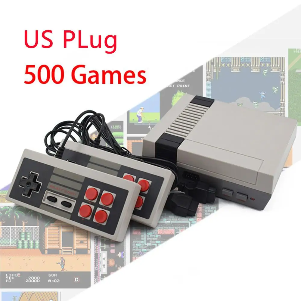 US 500Games Ретро Мини ТВ игровая консоль 8 бит Ручной игровой плеер AV порт детская игровая видео приставка встроенные 500/620 классические игры подарки для мальчиков - Цвет: US 500Games