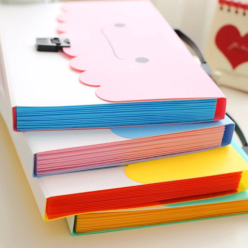 Cute A4 Handbag With Accordion Bag, Bill Pack, Multilayer Folder File Bag, Receiving Bag