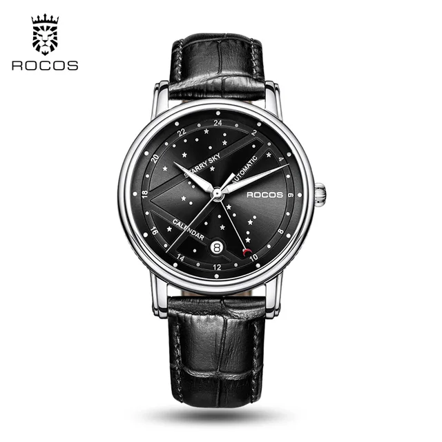 ROCOS Men's Automatic Mechanical Watch New Luxury Night Sky Watch Waterproof Sport Date Luminescence Sapphire WristWatch R0108 2