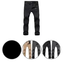 

Simple Trousers Solid Color Pockets Solid Color Zipper Slim Trousers Pants Men Pants