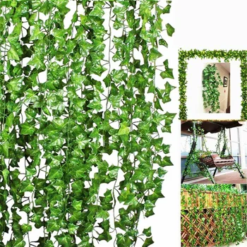 

15pcs 180cm Artificial Plants Ivy Vine Green Leafs Creeper Home Wedding Decoration Garland DIY Hanging Artificial Flowers
