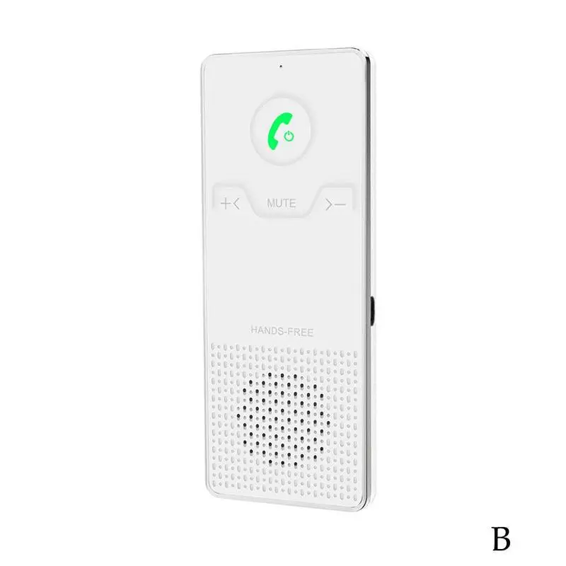 Беспроводной Bluetooth Handsfree автомобильный комплект козырек от солнца Автомобильный Bluetooth Handsfree приемник с двойным подключением автомобиля приемник адаптер - Название цвета: White (B)
