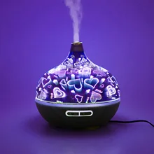 400ml Aromatherapy Machine Humidifier 3D Color Fireworks Aromatherapy Night Light Glass Home Ultrasonic Essential Oil Spreader цена 400ml Aromatherapy Machine Humidifier 3D Color Fireworks Aromatherapy Night Light Glass Home Ultrasonic Essential Oil Spreader цены онлайн
