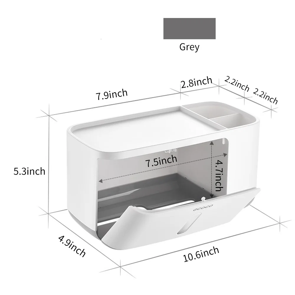 "Эко настенный Ванная комната коробка для салфеток Салфетка для Multifold Бумага полотенца, ткани ящик для хранения Ванная комната Кухня продукта - Цвет: H27986GR-L