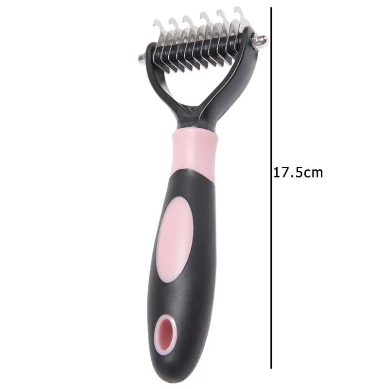 Pet Hair Removal Comb Dog Hair Grooming Rake Brush Eliminate Tangles Mild Durable Anti-skid Handle Accessories Cat Shedding Tool