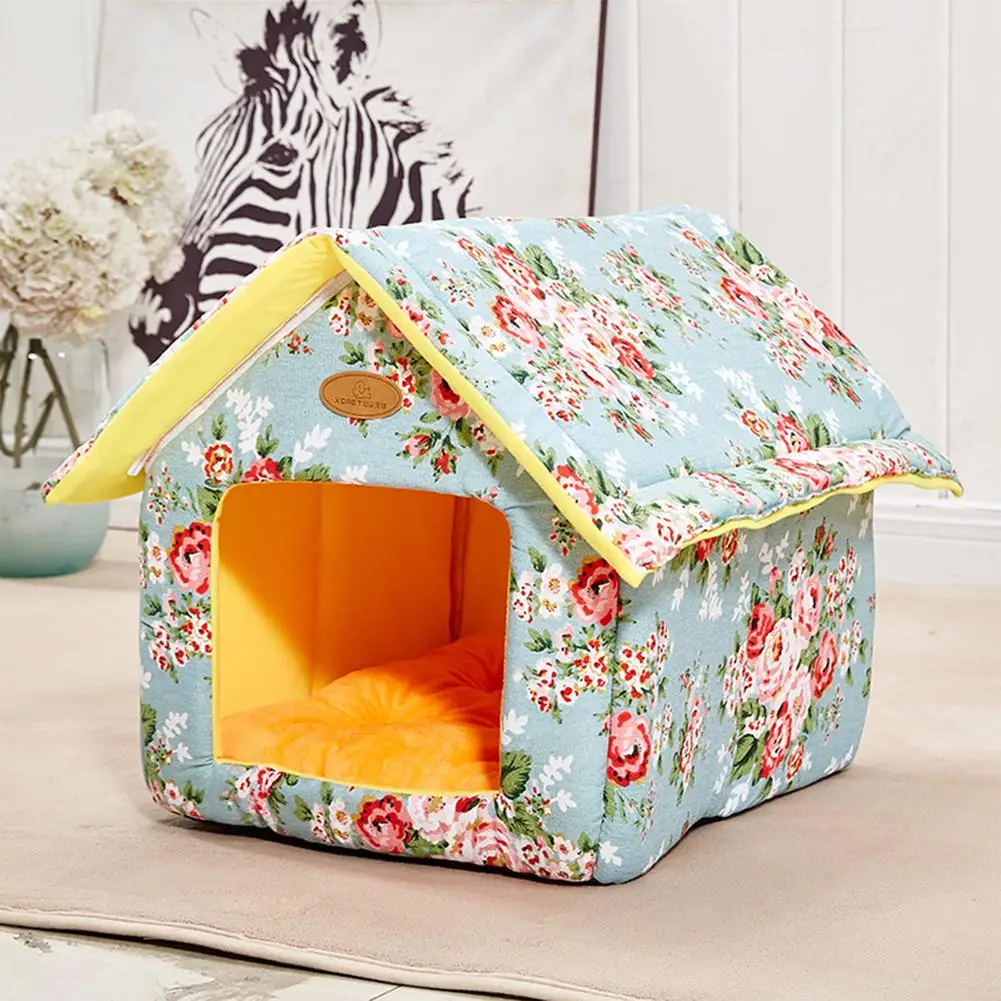 

Semi-enclosed pet nest Pet Villa Products Outdoor House Warm Cat Shelter #W0