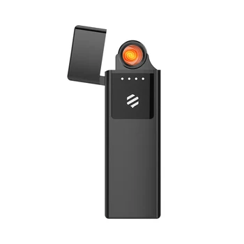 

Beebest Ultra-thin Charging Lighter Windproof USB Charging Touch Sensing Switch Double-sided Lighter Practical Creative Gift