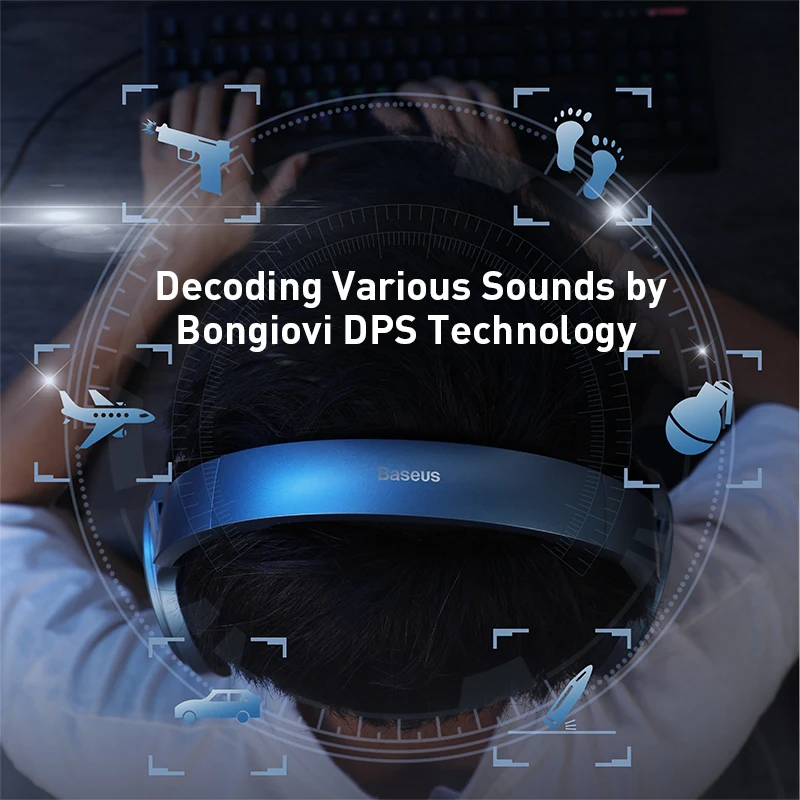 Baseus D05, проводная гарнитура, наушники с громкой связью, 3D звук, игровые стерео USB наушники с микрофоном для ПК, мобильного телефона