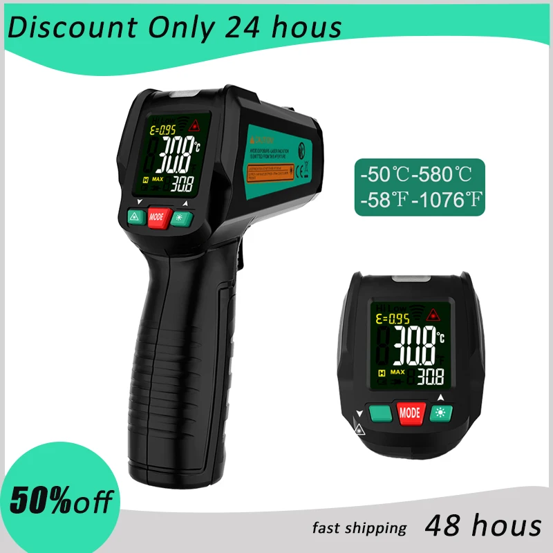 

Non-Contact thermometer Digital Infrared Thermometer Non Contact Temperature Gun Laser Handheld IR Temp Gun Colorful LCD Display