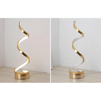 

Eu Plug Led Table Lamp Modern Creative Spiral Design Minimalist Lighting Dimmable Floor Desk Lamp Great For Living Room