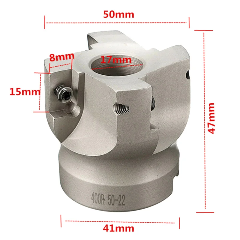 

M12 Arbor T15 47Mm Face End Mill Shell Cutter +10X Apmt1604 Carbide Inserts