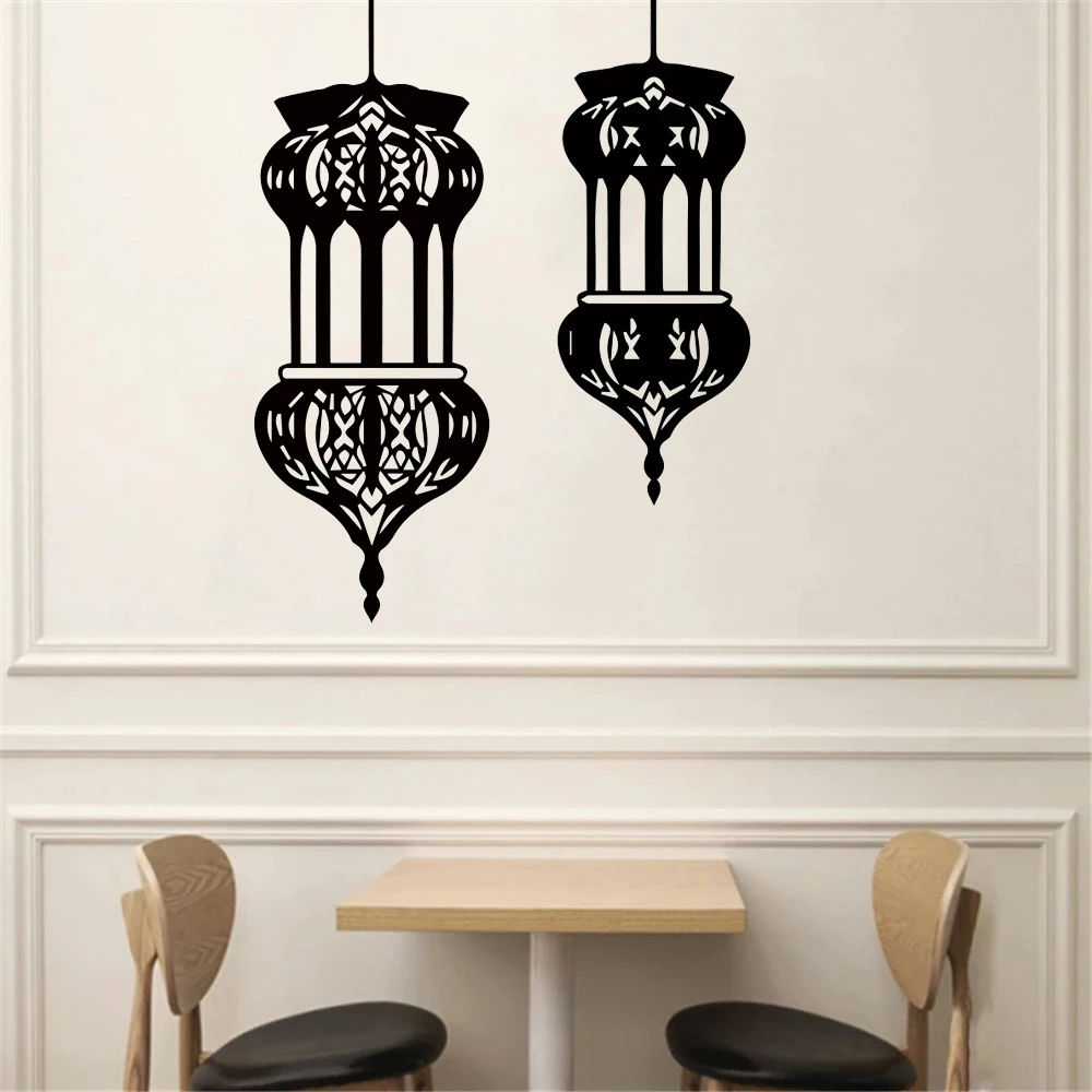 

Islamic Eid Mubarak Lantern Wall Stickers for floor Home Decor islam sticker Living Room Bedroom Vinyl Wall Decals muurstickers