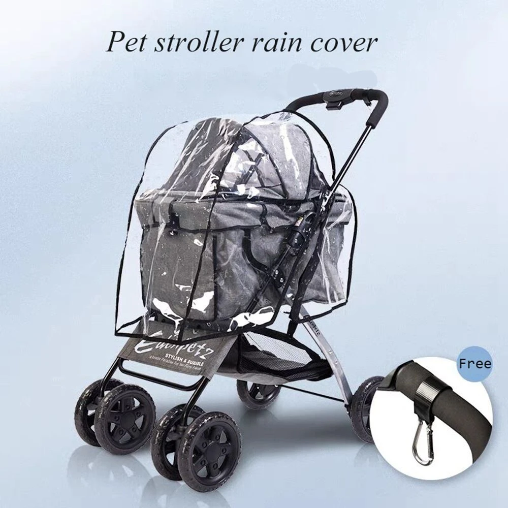 Dog Trolley Rain Cover GXYHJX Pet Stroller Rain Cover Warm Windshield Rain Cover,A