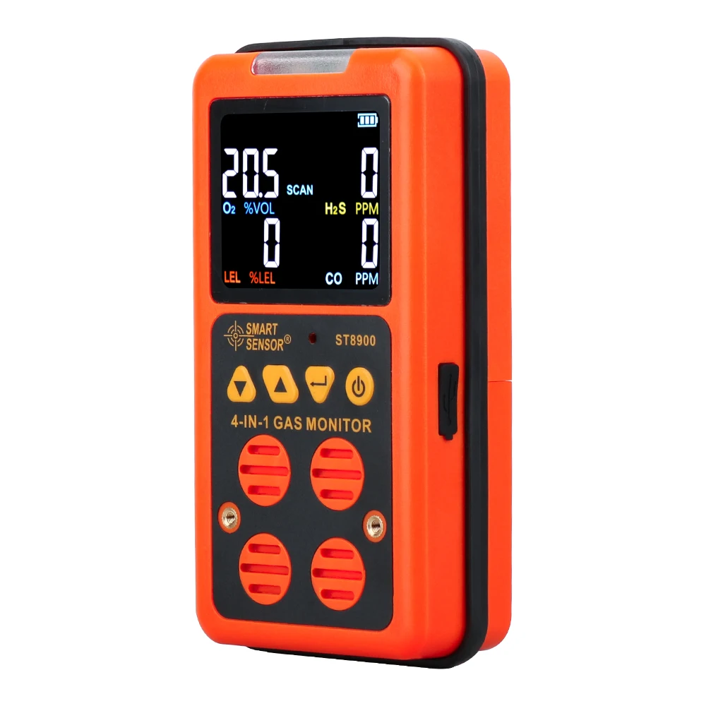  4 in 1 Multi Gas Detector Gas Monitor Oxygen O2 Hydrogen Sulfide H2S Carbon Monoxide CO Combustible - 32934631720