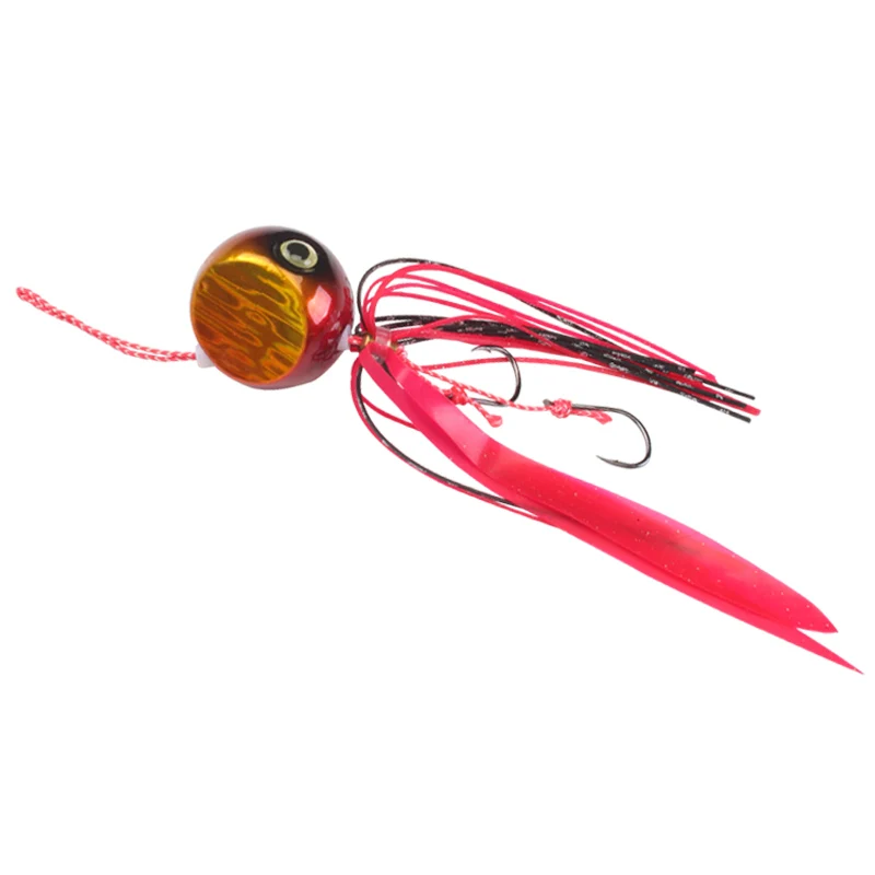 MADMOUSE 60g80g100g Тай кабура слайдер Мормышка с грузилом свинец джигггинг приманки Тай резинки красный Snapper морские рыболовные приманки лодка рыбалка - Цвет: D