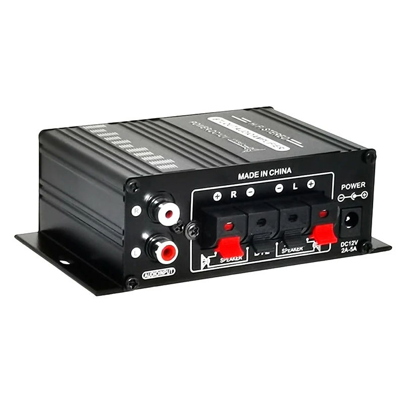 2 channel amp AK270 HIFI Digital Stereo Audio Amplifier FM Radio Mic Car Home Sound Power Amplifier Mini HiFi Stereo Audio Treble For Speakers masthead amplifier