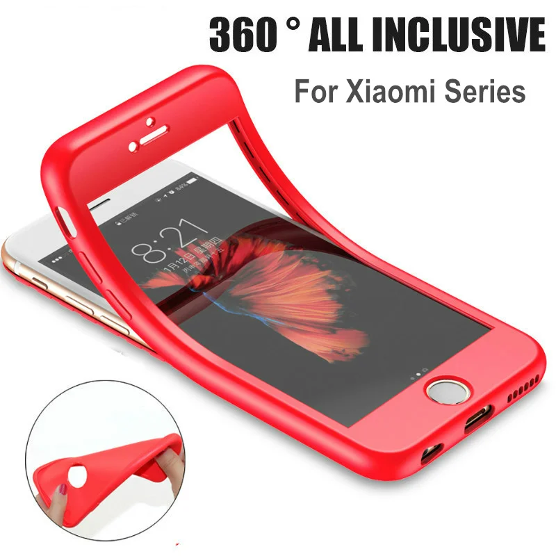360 Full Body Cover Silicone Case For Xiaomi Redmi 7 Note 6 5 Pro 4 4X 5X 6X 6A A1 A2 Lite S2 GO Plus Cases Mi 8 9 SE | Мобильные