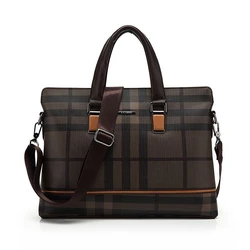 New Men's Genuine Leather Briefcase High Quality Male Laptop Bags Business Travel Messenger Bags Designer Crossbody Shoulder Bag