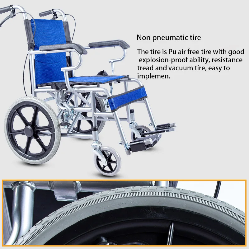 Handrail Folding Wheelchairs Old People Wheelchairs Disabled Children Multi-Function Portable silla de ruedas discapacitados