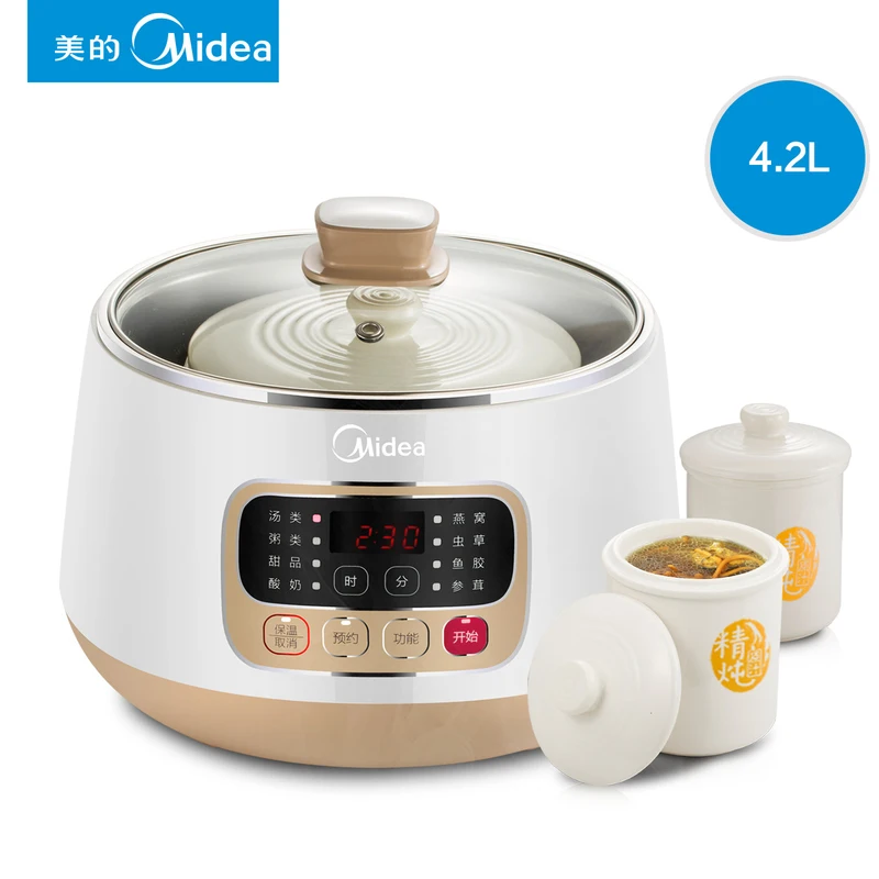Бесплатная доставка Midea электрические Stewpot белый фарфоровый суповый горшок каша