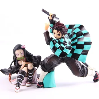

Demon Slayer Kimetsu No Yaiba Kamado Tanjirou Kamado Nezuko Action Figure Anime PVC Collectible Model Toy