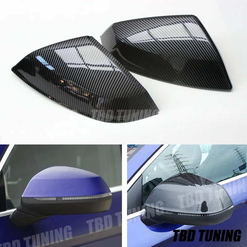 

For Audi Q5 SQ5 Q7 SQ7 Carbon Fiber Look Rear View Mirror Cover 2016 20107 2018 2019 Q5 Q7 Mirror Cover