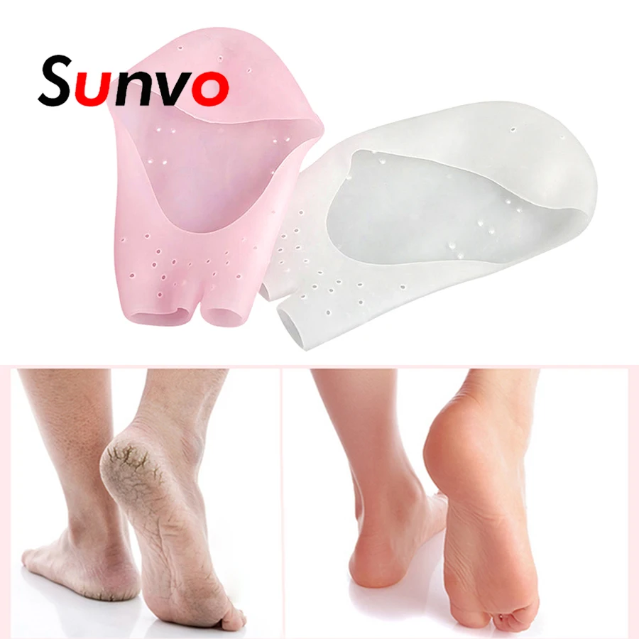 Силиконовые гелевые спа-носки увлажняющие отбеливающие отшелушивающие защита от образования трещин защита и уход за кожей ног пяточная маска Вставки колодки