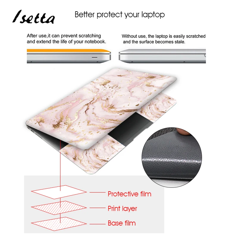 Pink Marble Laptop Skin Sticker Mackbook Cover 11/12/13/14/15/16 inch for MacBook Air 11 Air 13.3 Pro 13/HP/DELl/Lenovo