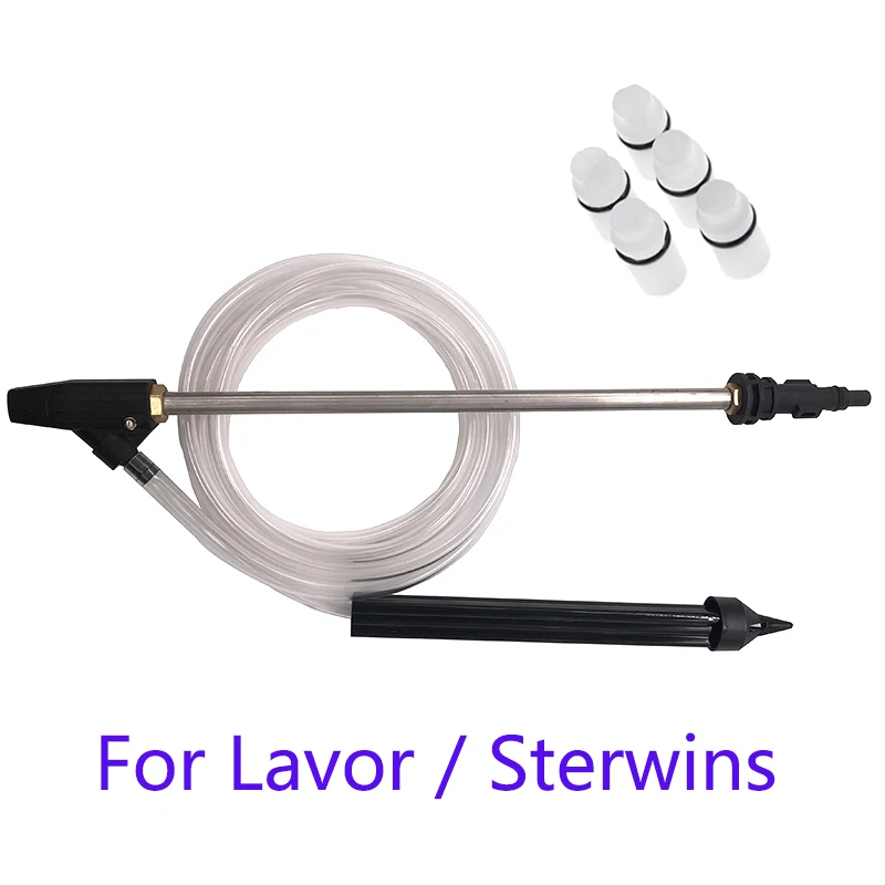 

High Pressure Washer Car Wash Machine With Ceramic Nozzle Sand Blasting And Wet Spray Gun Long Gun Set