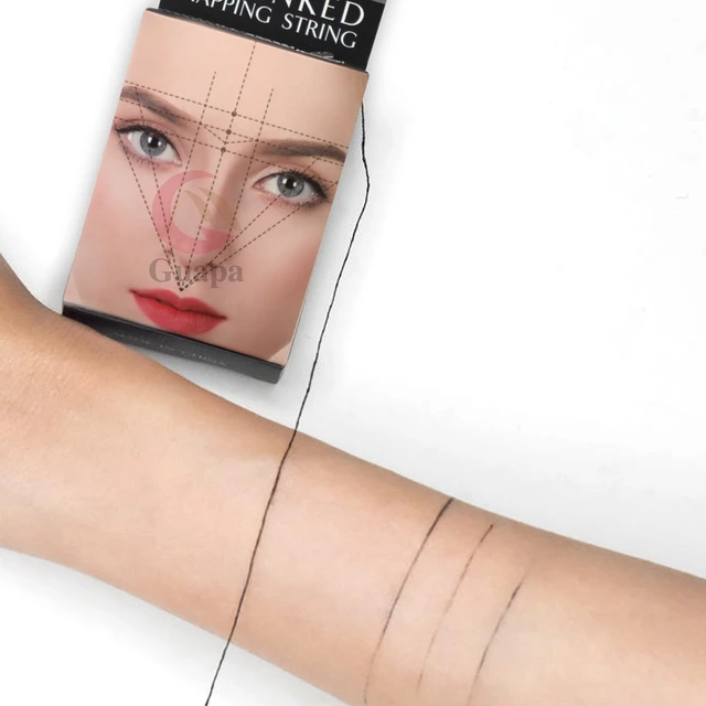 10M Premium Pre Inked Mapping String Eyebrow Ruler Thread Microblading Supply Brow Mapping String with Brown