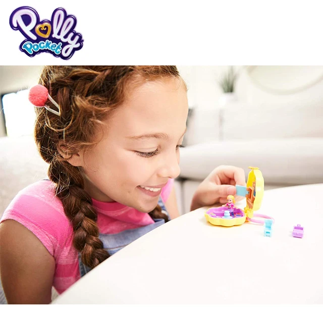 Polly Pocket Awesome Art Studio Mini Treasure World Polly Treasure Box with Accessories Pocket Dolls Toys for Girls GCN10 3