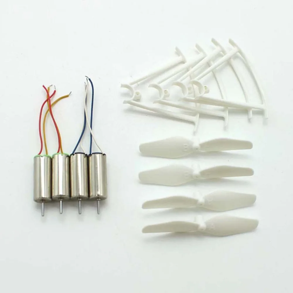 

4pcs RC Drone Motors CCW CW Engine Motor Propellers Blades Protective Rings Drone Spare Parts for SYMA X20/X20S Quadcopter