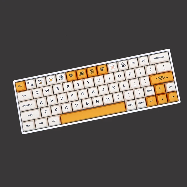 ハニーミルクのテーマのキーキャップ,140個,メカニカルキーボード用,mx 