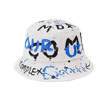 

Casual Hats Baby Letter Printing Cap Kids Toddler Graffiti Bucket Hat Children's Gift