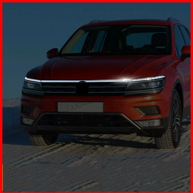 Модификация автомобиля автомобильные аксессуары 3 шт. передняя капот двигателя губы с отделкой век ForTiguan MK2